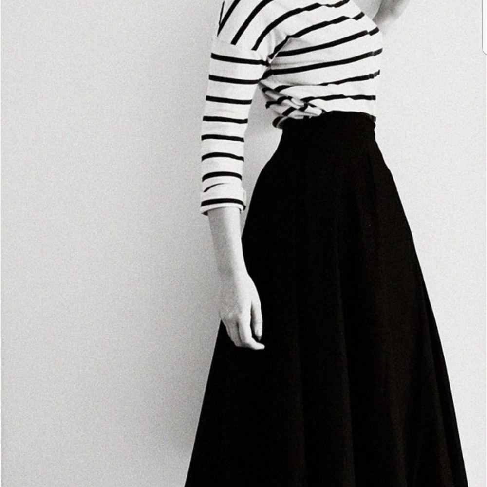 Vintage Staple 80's look // H&M // Full midi skirt